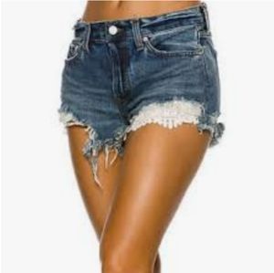 Free People Distressed Denim Shorts